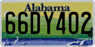 AL license plate 66DY402