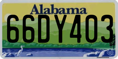 AL license plate 66DY403