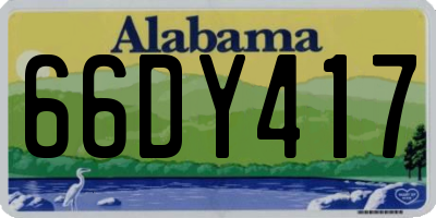 AL license plate 66DY417