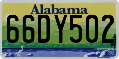 AL license plate 66DY502