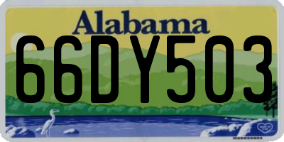 AL license plate 66DY503
