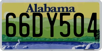 AL license plate 66DY504