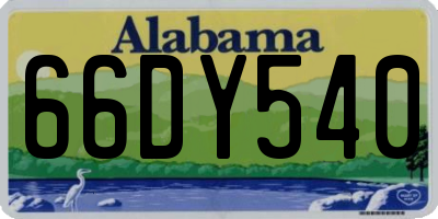 AL license plate 66DY540