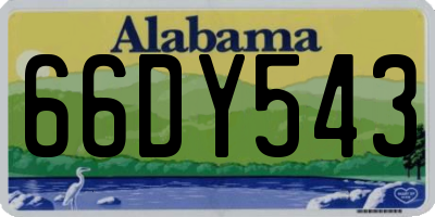 AL license plate 66DY543