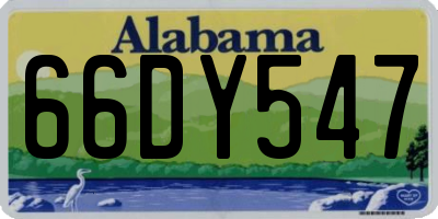 AL license plate 66DY547