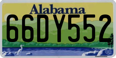 AL license plate 66DY552