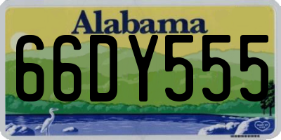AL license plate 66DY555