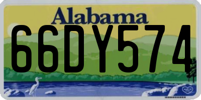 AL license plate 66DY574