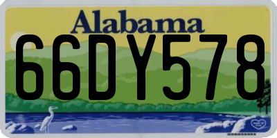 AL license plate 66DY578