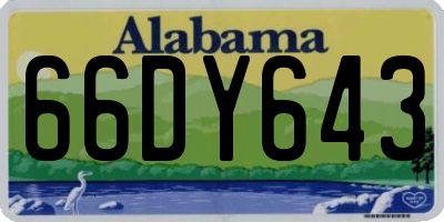 AL license plate 66DY643