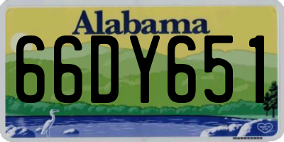 AL license plate 66DY651
