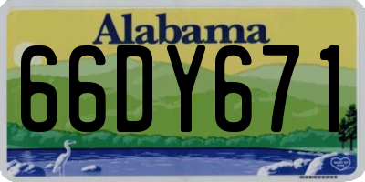 AL license plate 66DY671