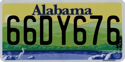 AL license plate 66DY676