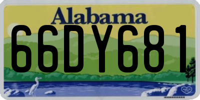 AL license plate 66DY681