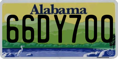 AL license plate 66DY700