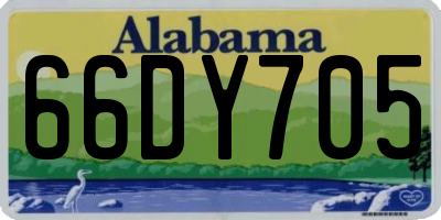 AL license plate 66DY705