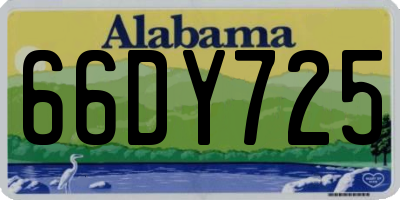 AL license plate 66DY725
