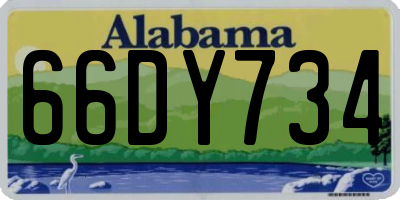 AL license plate 66DY734