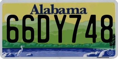 AL license plate 66DY748