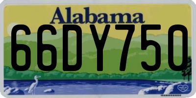 AL license plate 66DY750