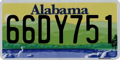 AL license plate 66DY751