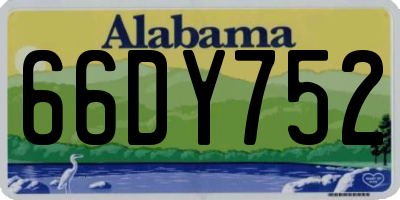 AL license plate 66DY752
