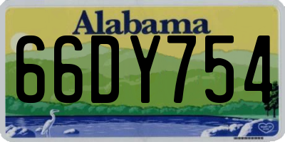 AL license plate 66DY754