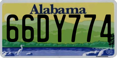 AL license plate 66DY774