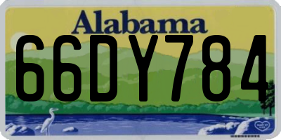 AL license plate 66DY784