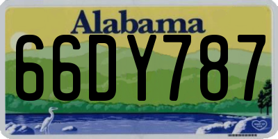 AL license plate 66DY787