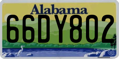 AL license plate 66DY802