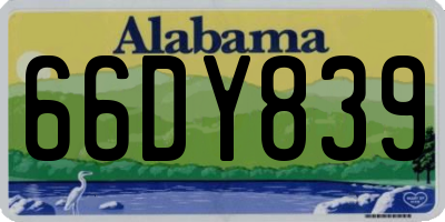 AL license plate 66DY839