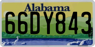 AL license plate 66DY843