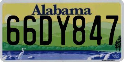 AL license plate 66DY847