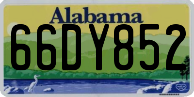 AL license plate 66DY852