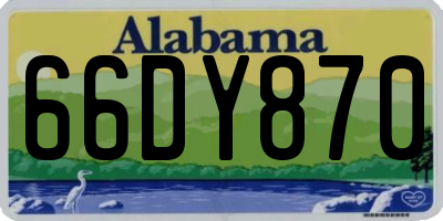AL license plate 66DY870