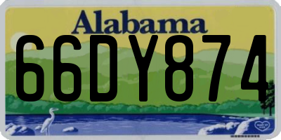 AL license plate 66DY874