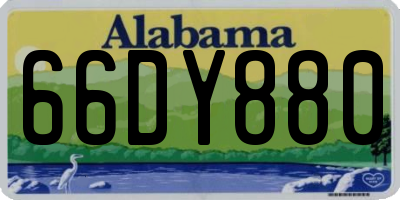 AL license plate 66DY880
