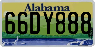 AL license plate 66DY888
