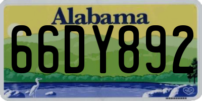 AL license plate 66DY892