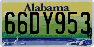 AL license plate 66DY953