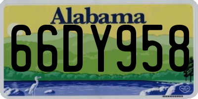 AL license plate 66DY958