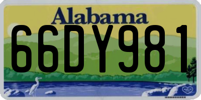 AL license plate 66DY981