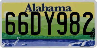 AL license plate 66DY982