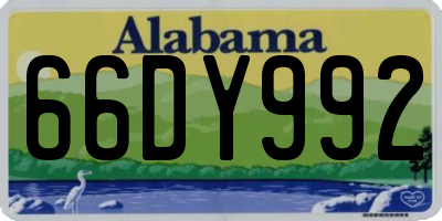 AL license plate 66DY992