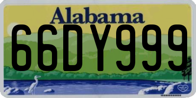 AL license plate 66DY999
