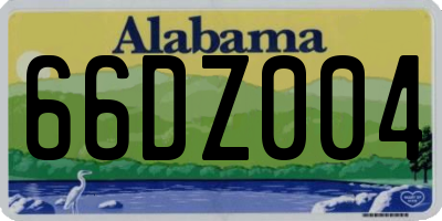 AL license plate 66DZ004