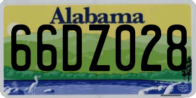 AL license plate 66DZ028