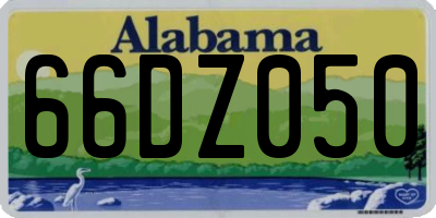 AL license plate 66DZ050