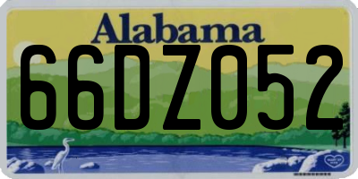 AL license plate 66DZ052
